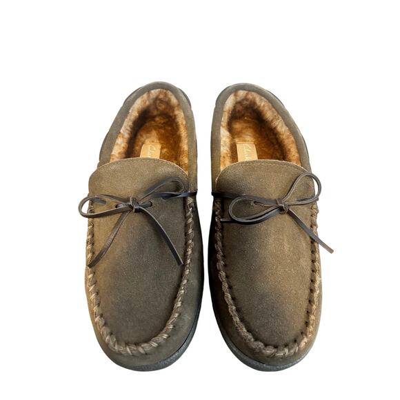 Clarks Suede Moccasin Loafer Slippers NEW Sz 10 main image 4
